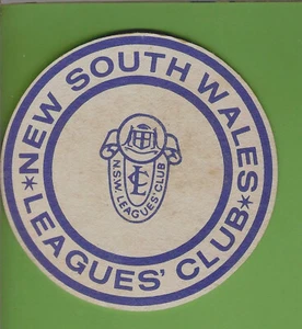 #D238.  NEW SOUTH WALES   RUGBY LEAGUE CLUB  DRINK  COASTER - Bild 1 von 1