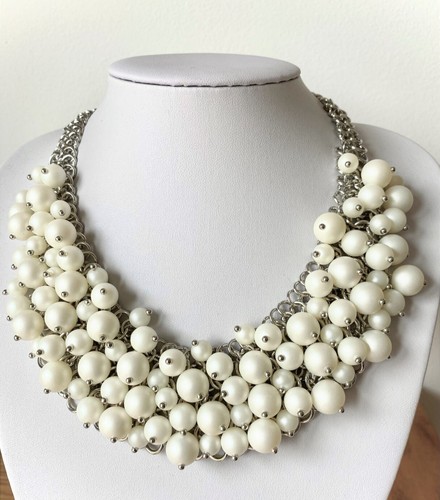 OFF WHITE Off White Matt Beaded Collar Necklace