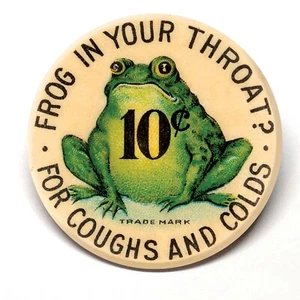 Frog In Your Throat Advertising Pocket Mirror Vintage Style - Picture 1 of 2