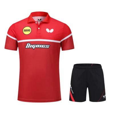 Nuevo Butterfly Tenis de Mesa Camiseta y Pantalones Cortos Traje Deportivo Secado Rápido Adulto Niño Foto 1 de 4