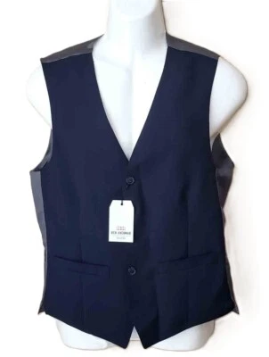 Chaleco Traje Ben Sherman Azul Marino Mezcla Lana Para Hombre Talla 38 Foto 1 de 2