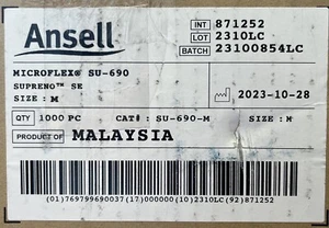 (1 Case) Microflex SU-690M Supreno SE Powder Free Nitrile Gloves 10 Boxes Of 100 - Picture 1 of 2