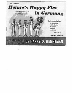 Heine's Happy Five German Band/Oktoberfest Band Sheet Music - Picture 1 of 2