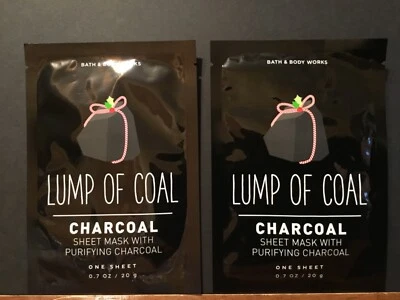 Mascarilla facial Bath & Body Works trozo de hoja de carbón con carbón purificador LOTE DE 2 Foto 1 de 3