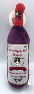 Dog Toy Parody "Cavalier Sauvignon" Wine Plush with Squeaker, Cavalier King, NEW - Picture 1 of 3