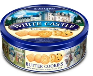 White Castle Traditional Butter Assorted Grandma 454G Tin Cookies Snack w/ Tea - Picture 1 of 3