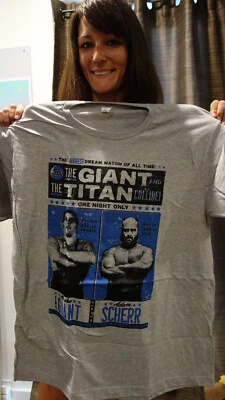 June 2022 Wrestling Crate Andre the Giant vs Adam Scherr Dream Match T-Shirt XL - Image 1 of 3