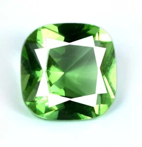Kissen 3,20 Ct Grün Saphir Ceylon Edelstein Natur VS Klarheit zertifiziert DC82 - Bild 1 von 10