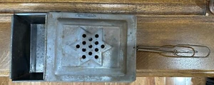 Nice Aged Vintage Metal Antique Stove Fire Popcorn Popper Rare - Picture 1 of 2