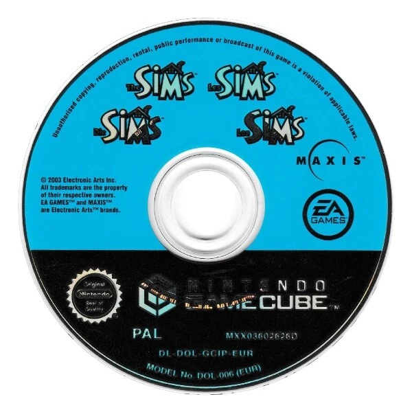 THE SIMS (Nintendo Gamecube) Wii D - Image 1 of 1