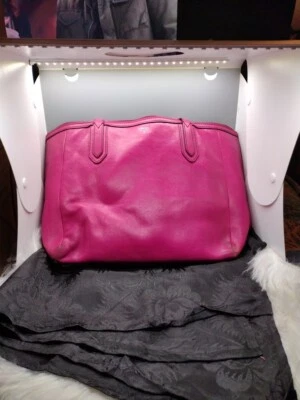 Bolso de Hombro Fossil Sydney Cuero Rosa Caliente Cartera Declaración Edición No. 1954 Foto 1 de 4