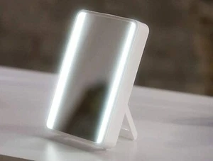 iHome Lighted Vanity Mirror with Bluetooth Speaker Portable 6in x 8in Sealed - Picture 1 of 6