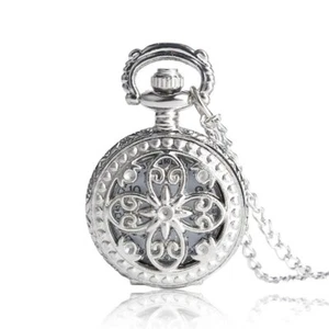Nuevo Reloj de Bolsillo Colgante Collar Largo Mariposa Hueco Vintage Regalo de Navidad - Imagen 1 de 12