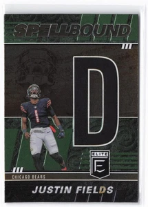 2022 Donruss Elite Justin Fields #SB-JF5 Spellbound Green Chicago Bears - Picture 1 of 2