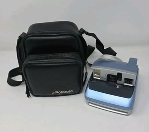 Polaroid One 600 Instant Film Blue Camera 100mm Focus Range With Bag / Case. - Picture 1 of 14