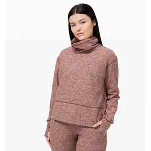 Jersey polar Lululemon Ready To Rulu en jaspeado Savannah cuello embudo talla 8 - Imagen 1 de 12