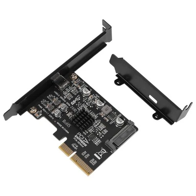 USB PCIE Card Type C PCI-Express 4X to USB 3.2 Gen 2X2 (20Gbps) ASM32428556 - Image 1 of 4