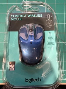 Logitech Compact Mobile Wireless Mouse - Blue NEW!! - Picture 1 of 3