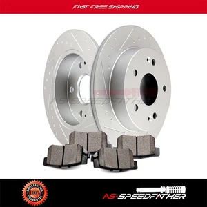 Rear Brake Rotors Discs Ceramic Pads Drill Slot For Honda Prelude 1997-2001 - Foto 1 di 10