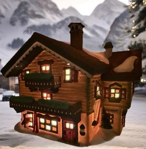 Dept 56 Christmas Village Sport Laden Shop Alpenhorn Zimmer Patisserie W/ Light - Picture 1 of 22