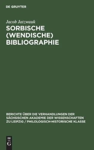 Jacob Jatzwauk Sorbische (Wendische) Bibliographie (Hardback) - Image 1 of 1