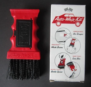 Vintage 1970s AUTO-WHIS-KIT Ice scraper Whisk broom Coin box Bottle opener Car - Picture 1 of 4