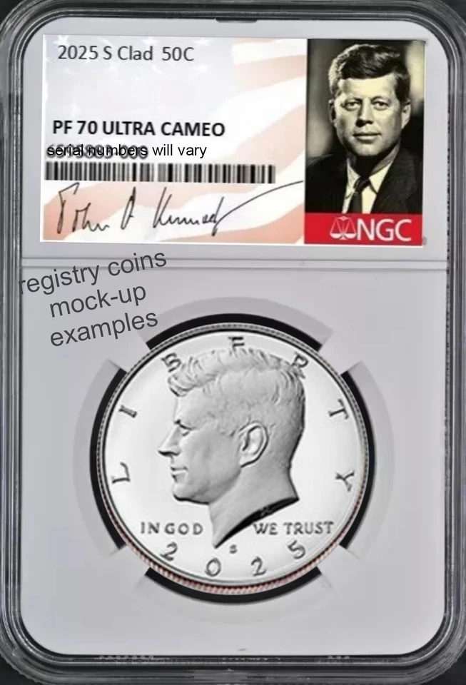 Presale 2025 S Kennedy Half Dollar 50C NGC PF70 Ultra Cameo #315 % - Image 1 of 1