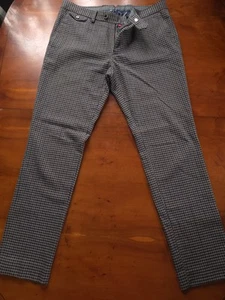 Mens Spitalfields Dogtooth Trousers 34W 31L Light Brown - Picture 1 of 6