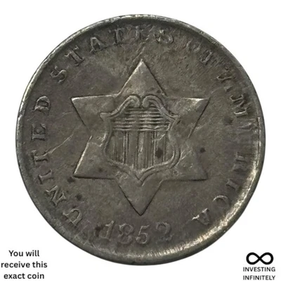 1852 3 Cent Silver X-1416 - Image 1 of 3