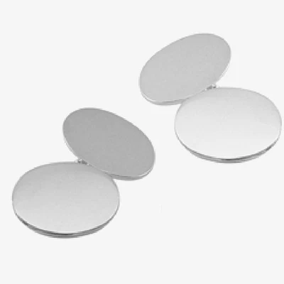 Gemelli a catena ovale in argento sterling LC41 19O/P - Immagine 1 di 2