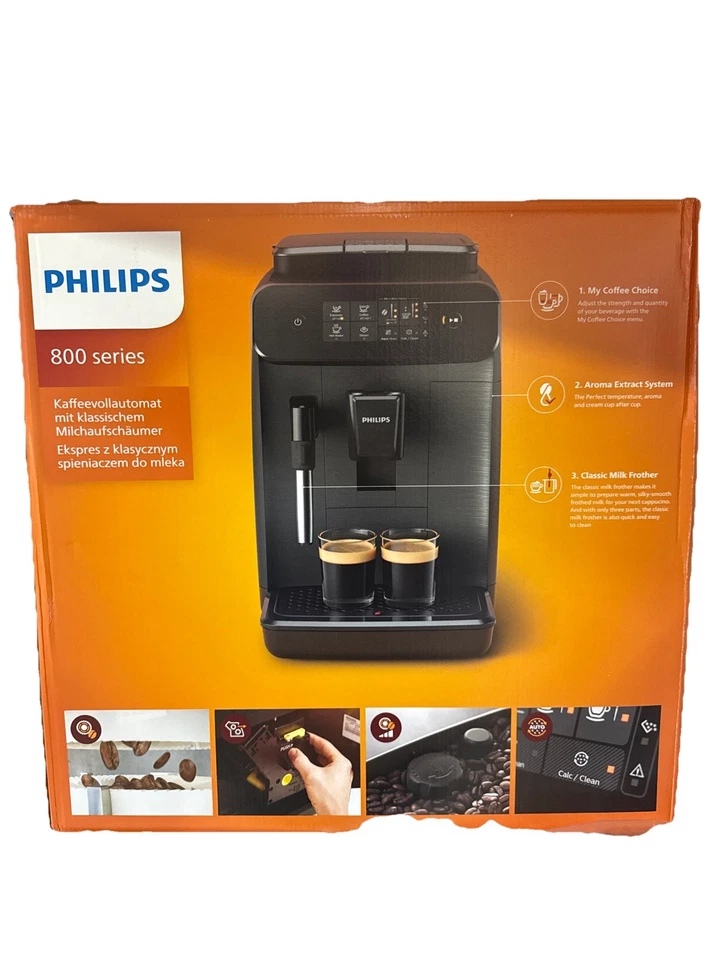 Philips Kaffeevollautomat Kaffeemaschine schwarz EP0820/00 Series 800 NEU OVP - Bild 1 von 2