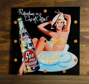 SunDrop Cola quadratisches Ersatz-Zifferblatt für Pam Uhr KOSTENLOSER VERSAND - Bild 1 von 1