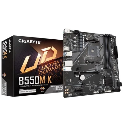 GIGABYTE B550M K Scheda madre CPU AMD Ryzen 5000 fino a 4733 MHz DDR4 1xPCIe 4.0 - Immagine 1 di 4