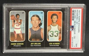 1971 Topps Stickers Hawkins, Mullins, Alcindor NBA PSA 7 NR - Picture 1 of 3