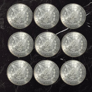 Lot of 5 1878-1893 CC Morgan American Silver Dollars Uncirculated Mixed Dates US - Picture 1 of 1