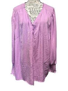 Blusa Mello Day Lavanda Boho Calada Talla Grande 2X Caprichosa Hada Officecore - Imagen 1 de 7
