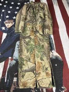 Vintage Liberty Overalls Boys Youth Size 12 Brown Realtree Camo Hunting Quilted - Picture 1 of 4