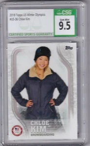 2018 Topps Winter Olympics Chloe Kim US-36 CSG 9.5 Gem Mint D - Picture 1 of 2