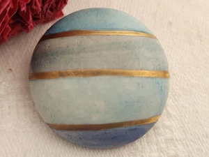 Gros bouton vintage céramique parurier 2,6 cm camaieu pied bleu G2H - Picture 1 of 5
