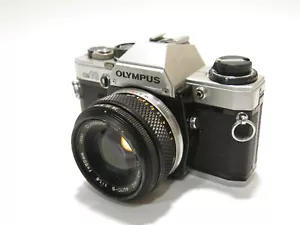 Excellent Condition Olympus OM-10 35mm Film SLR Camera w/Zuiko 50mm 1:1.8 Lens - Picture 1 of 9