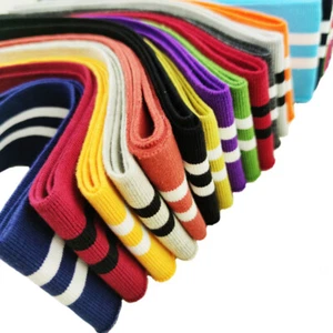 Stretch Striped Knit Cuff Waistband Leg Arms Rib Trim Jersey Ribbed Fabric Sew - Picture 1 of 7