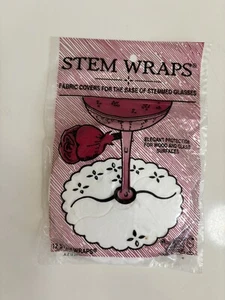 Regency Vintage Stem Wraps Fabric Covers for Wine Glasses Set of 12 Disposable - Picture 1 of 2