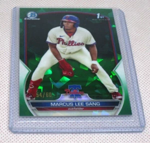 2023 Bowman Sapphire Edition MARCUS LEE SANG GREEN REFRACTOR /60 - Imagen 1 de 2