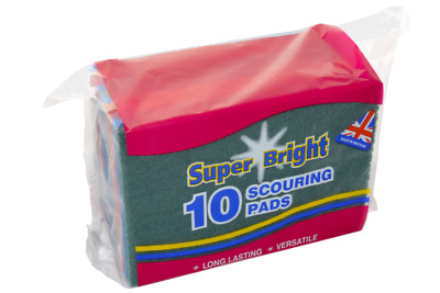 10 Scouring Pads Made In Britain • 2.98£