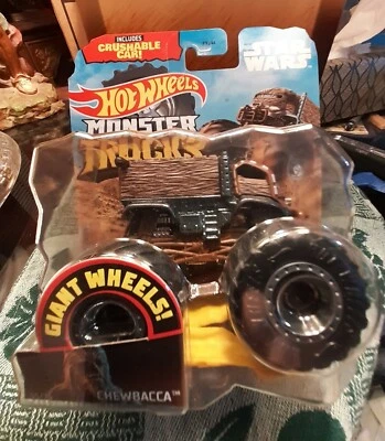 Chewbacca Star Wars Monster Truck Hot Wheels 1:43 *read - Image 1 of 4