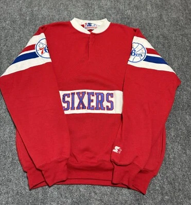 Sudadera De Colección Años 80 90 Philadelphia 76ers Sixers Starter Cuello Redondo Para Hombre’s XL Foto 1 de 4