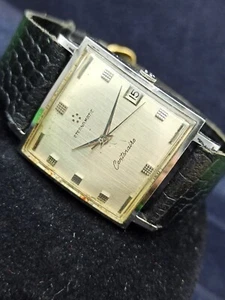 ICONIC 1960's Art Deco ETERNA-MATIC Centenaire Automatic Vintage Tank Watch - Picture 1 of 19