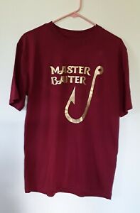 Adult Size Medium Funny Fishing T-shirt Master Baiter