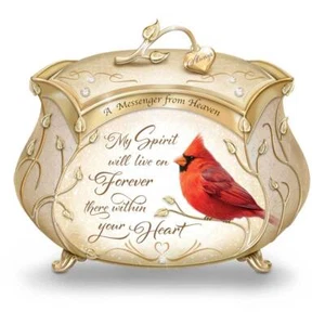 Messenger From Heaven Cardinal Remembrance Musical Box Bradford Exchange - Foto 1 di 1