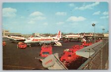 Postcard Chicago Midway Airport, Illinois, Capital Airlines Airplanes on tarmac